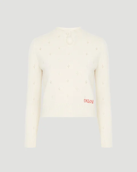 Fitted Sweater in Milk