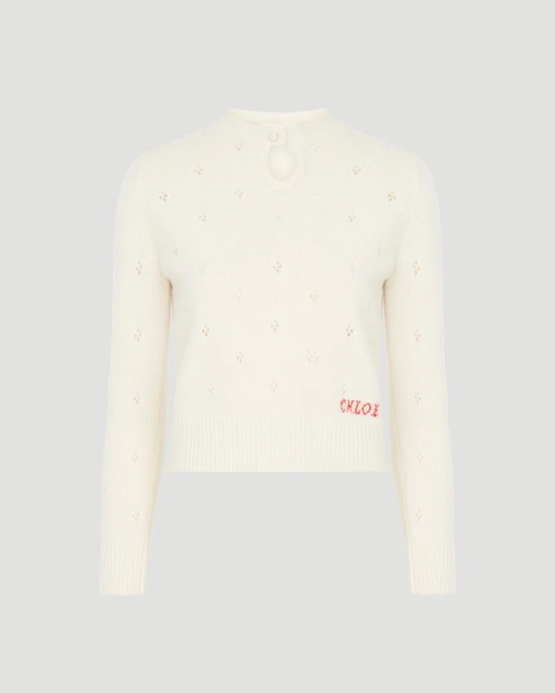 Fitted Sweater in Milk