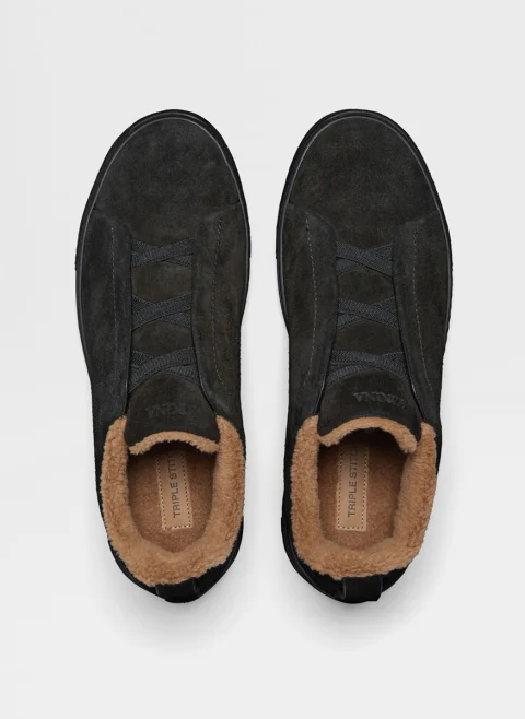 Велурени кецове 'Triple Stitch™' Zegna — снимка 3