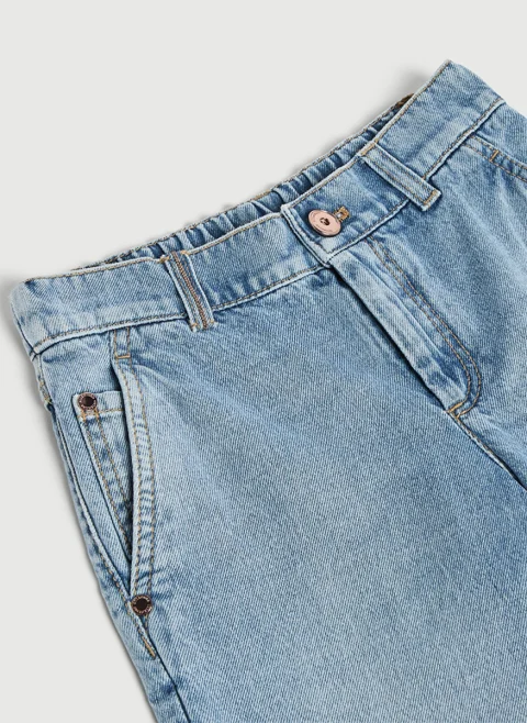 Разкроен деним с монили Brunello Cucinelli Kids 4-6 — снимка 3