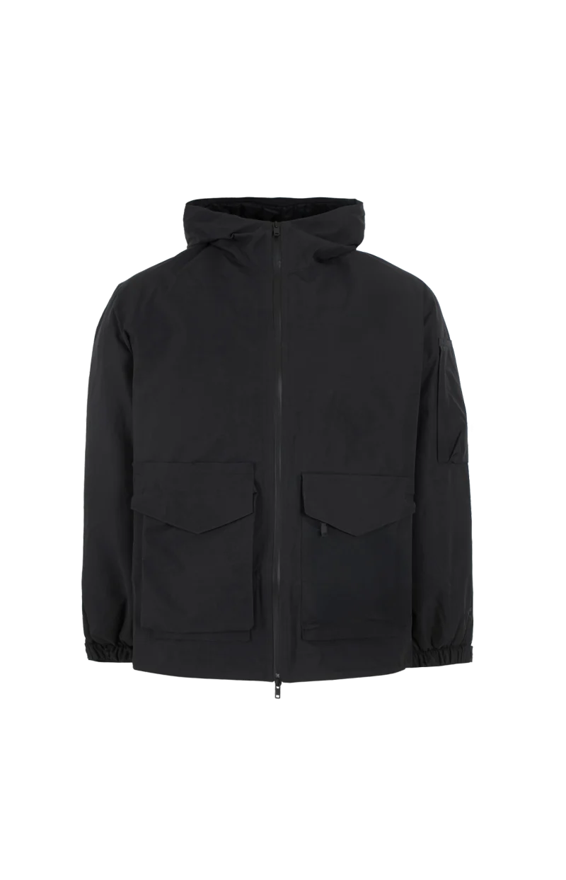GTX Padded Hooded Jacket in Black