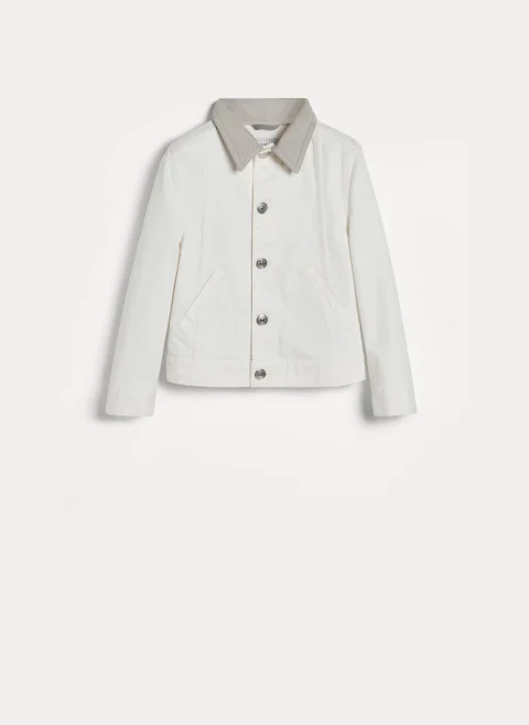 Яке от деним с велурени детайли Brunello Cucinelli Kids 12