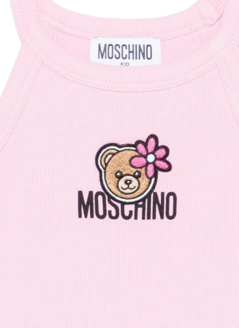 Топ с `Teddy` принт Moschino Kids — снимка 2