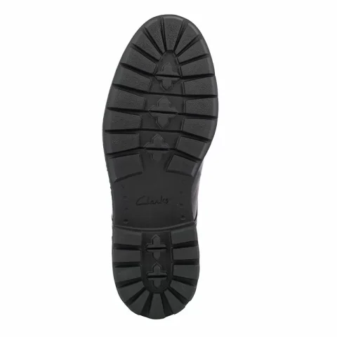 Мъжки Ежедневни CLARKS – 26173434 BATCOMBE TIE BLACK LEATHER — снимка 4