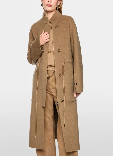 Палто от вълна и коприна с връзки Marc Cain Collections — снимка 2