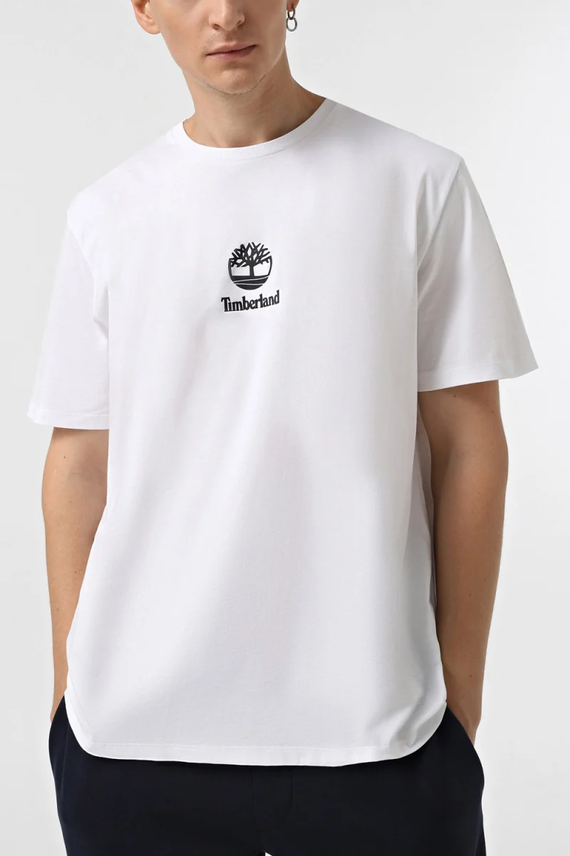 T-Shirt Print Stack Logo TB0A6WWT1001 100 white — снимка 2