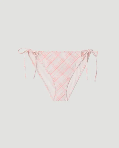 Check Bikini Briefs in Dusky Rose