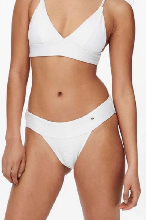 Бански Onlbobby Life Rib Bikini Brief 15223710 11-4201 TCX cloud dancer — снимка 2