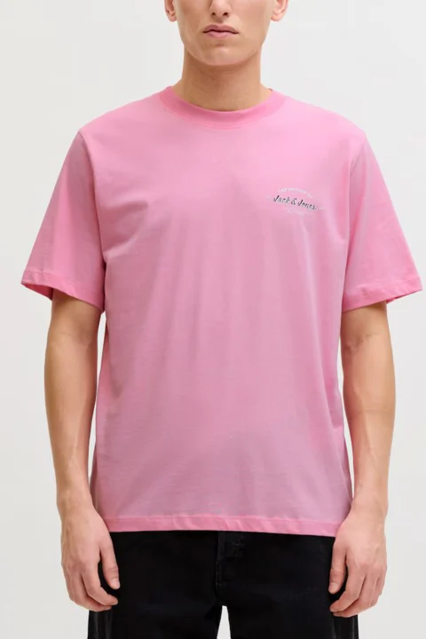 T-Shirt Jjbrandon Ss Crew Neck 12288113 14-2311 TCX prism pink — снимка 2