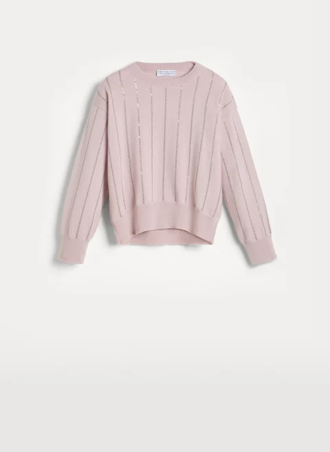 Фин пуловер с кашмир Brunello Cucinelli Kids 4-6
