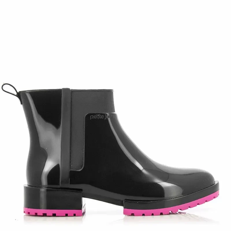 Дамски Гумени Боти PETITE JOLIE – PJ6649 J-LASTIC BLACK/DARK PINK