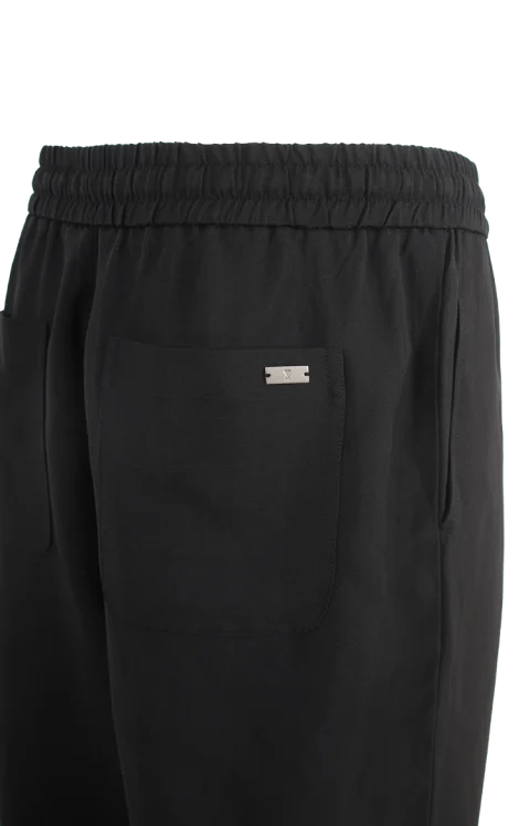 Elasticated Waist Trousers in Viscose and Linen Gabardine — снимка 2