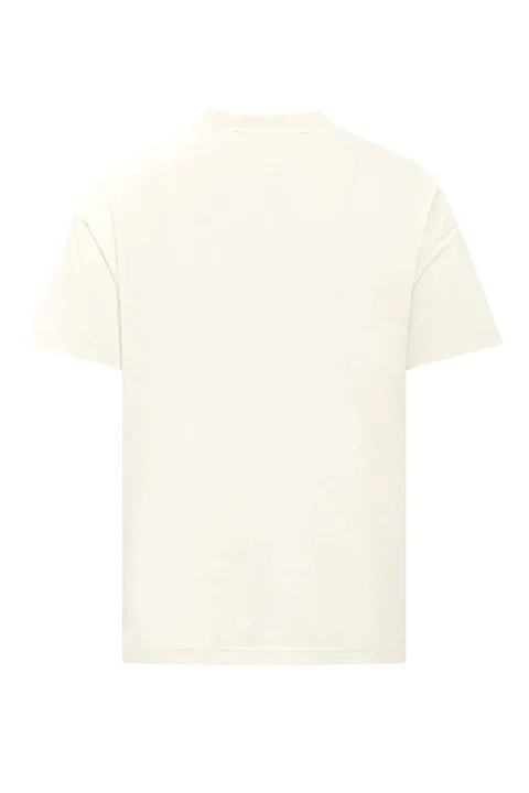 T-Shirt Palm Rib Regular PAMAA008JR001-0305 off white-light grey — снимка 2