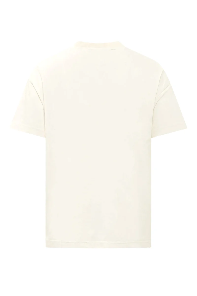 T-Shirt Palm Rib Regular PAMAA008JR001-0305 off white-light grey — снимка 2