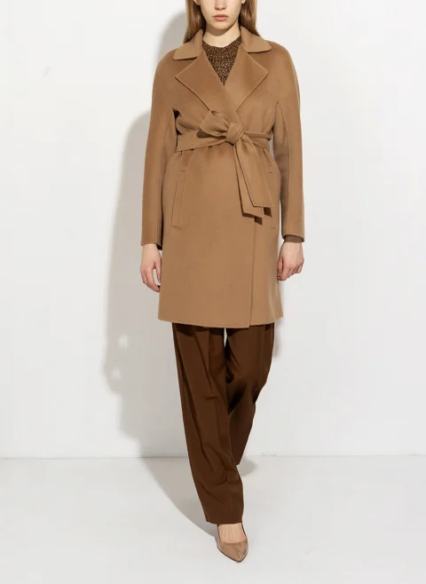 Палто с кашмир 'Robe cut' Max Mara Studio Msttenore — снимка 9