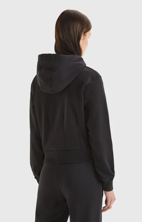 Черен суитшърт с лого детайл — снимка 3