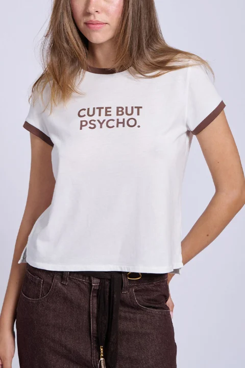 T-Shirt Psycho 1619.42 off-white — снимка 2