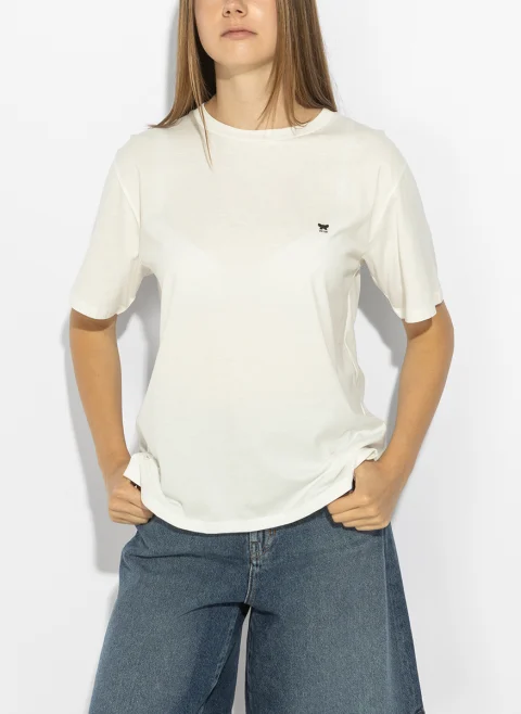 Тишърт с лого бродерия Weekend Max Mara Wkdvenaco — снимка 2