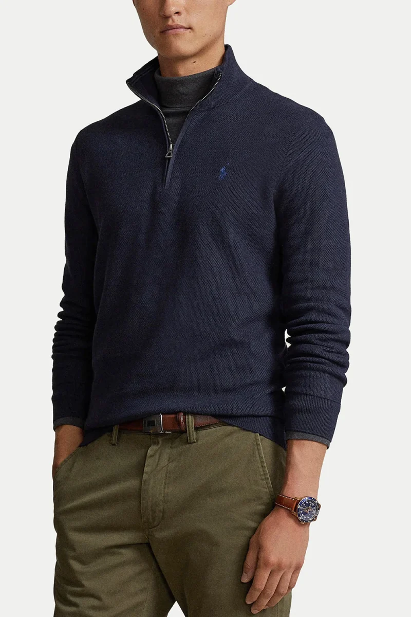 Плетено Ls Hz-Long Sleeve 710932304001 410 navy — снимка 2