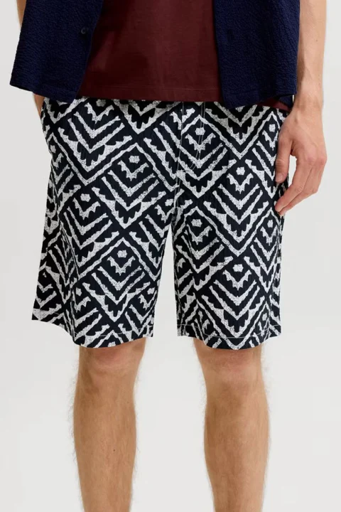 Бермуда Jpstjaiden Milo Seersucker Reg 12288962 19-3922 TCX sky captain — снимка 2