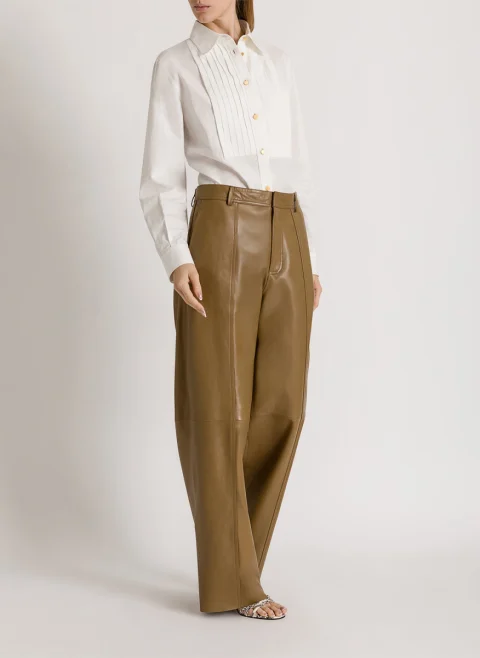 Риза с плисиран мотив 'Tuxedo Style' Alberta Ferretti
