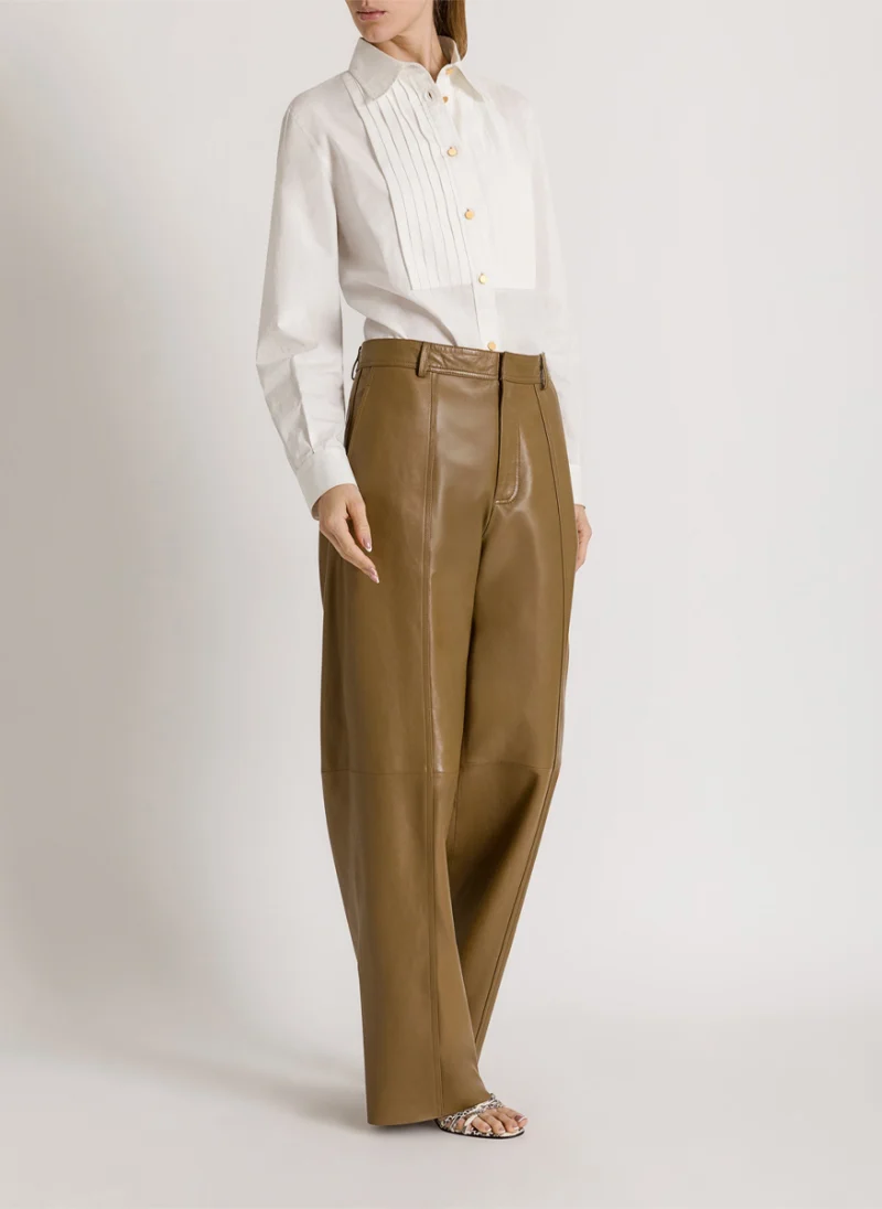 Риза с плисиран мотив 'Tuxedo Style' Alberta Ferretti
