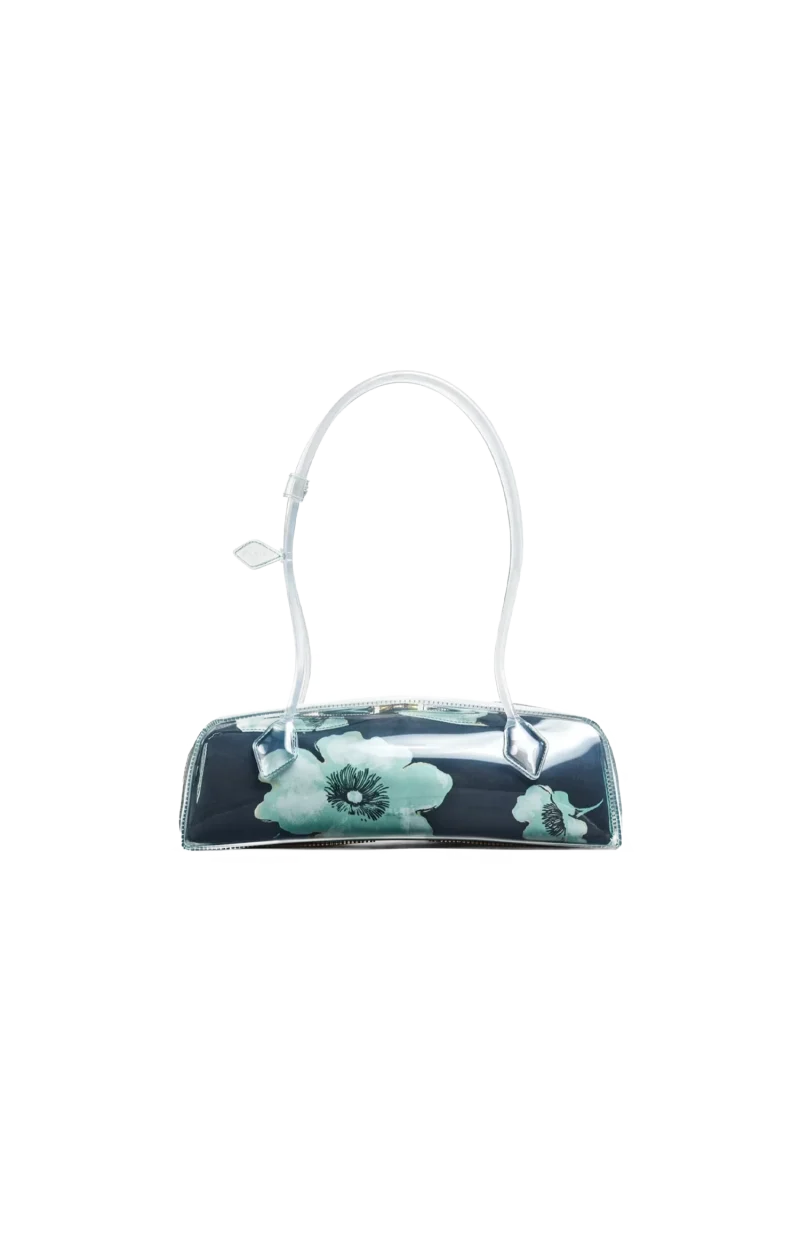 Le Teckel Medium Bag in Polyurethane and Floral Print