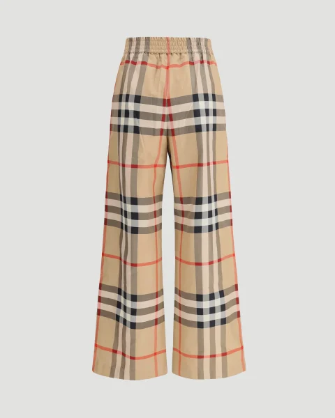 Vintage Check Cotton Trousers — снимка 2