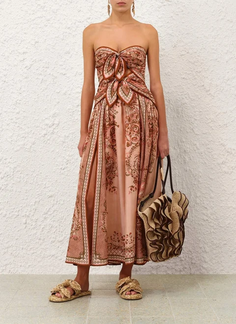 Копринена рокля с принт 'Aster Scarf' Zimmermann — снимка 2
