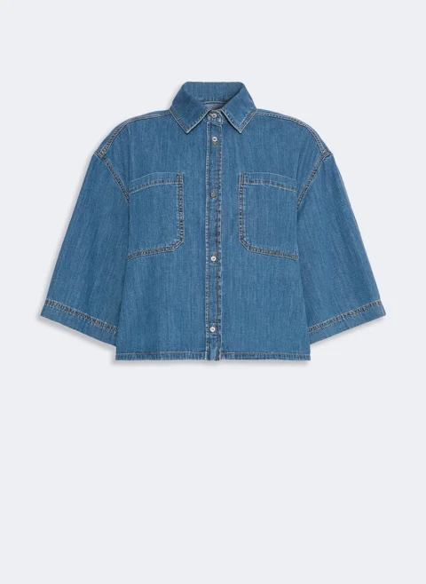 Риза от деним Weekend Max Mara Wkdzannata — снимка 6