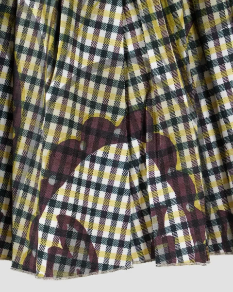 Pleated Gingham Mini Skirt — снимка 3