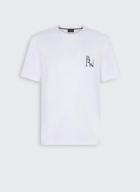 Тишърт с бродерия 'Regular fit' Brioni — снимка 5