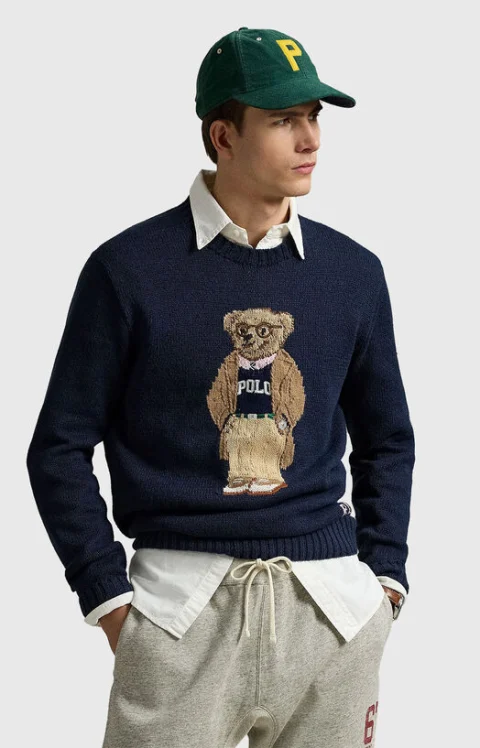 Пуловер Polo Bear с овално деколте