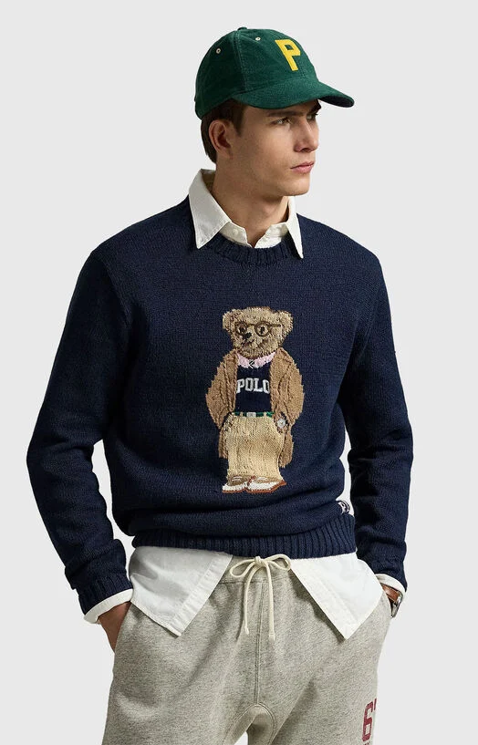Пуловер Polo Bear с овално деколте
