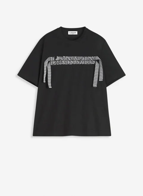 Тишърт с бродерия Lanvin — снимка 10
