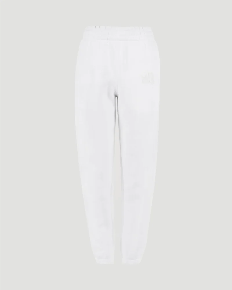 Stacked Logo Sweatpants in White