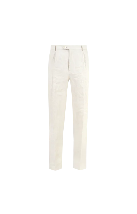 Belt-Loop Pleated Trousers