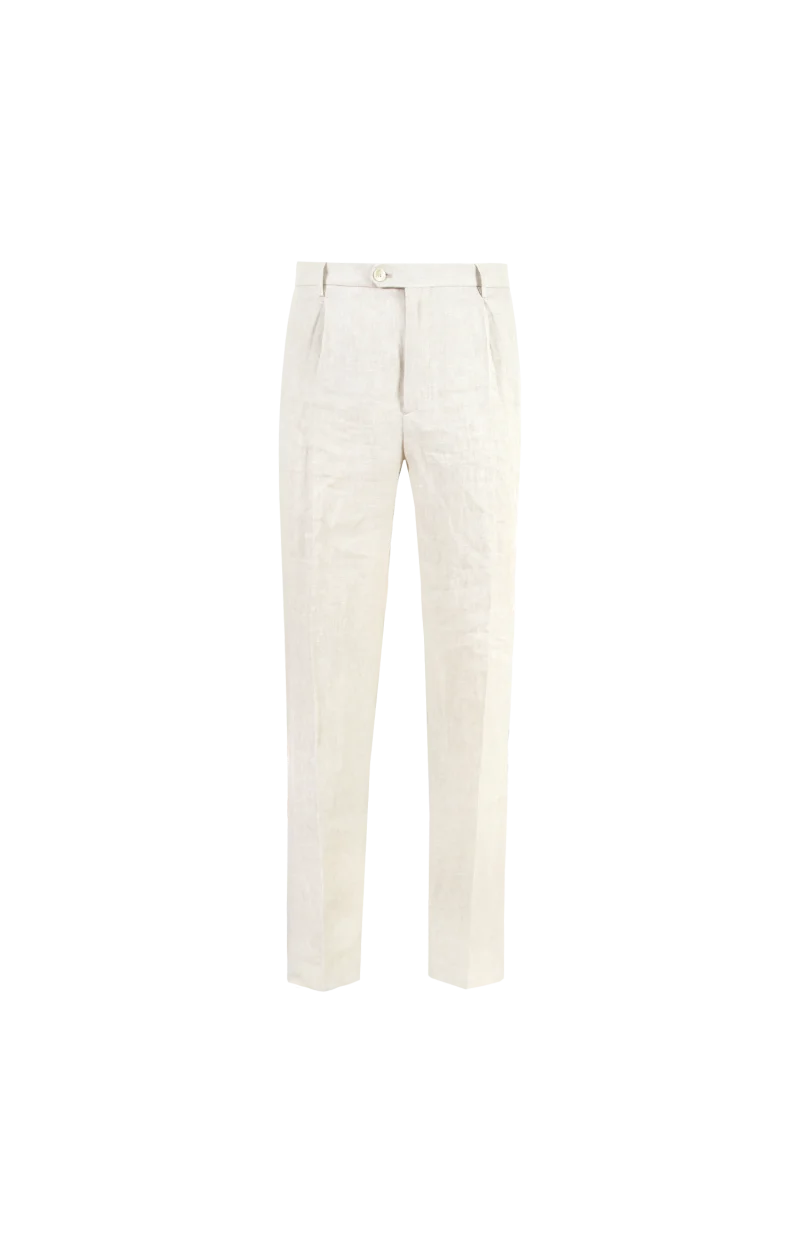 Belt-Loop Pleated Trousers
