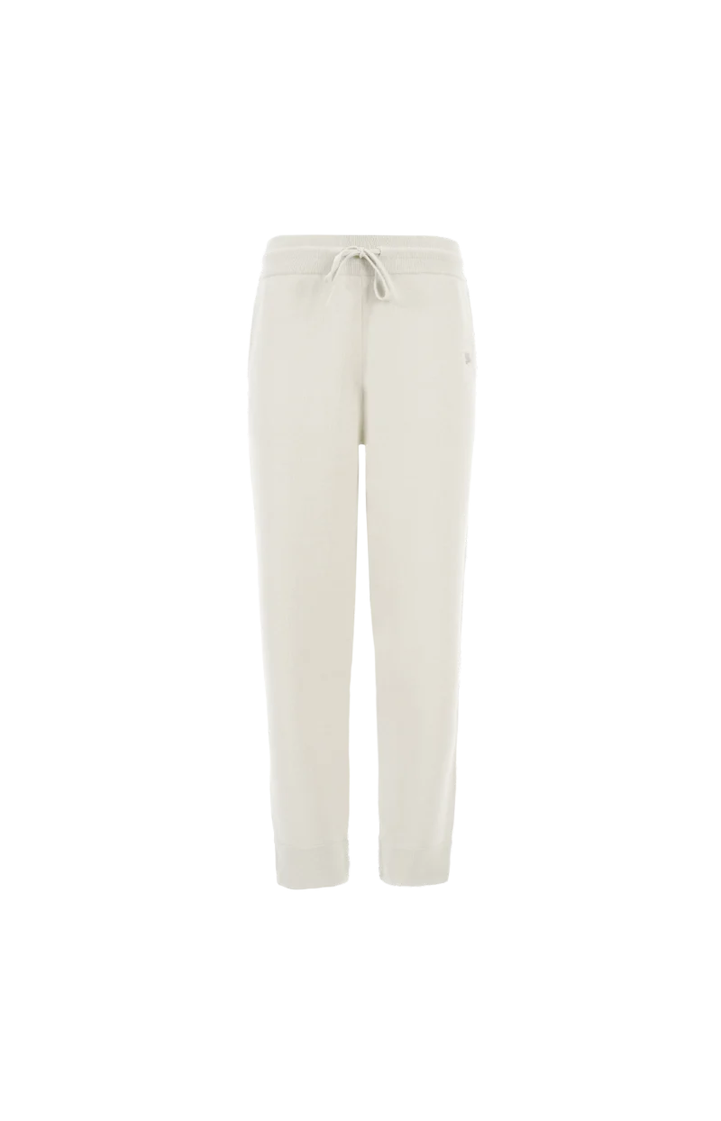 Cashmere-Blend Track Pants in Cream