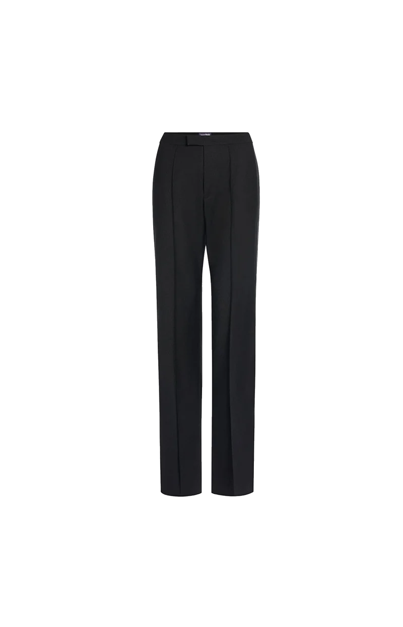 Satin Tailored Trousers in Black