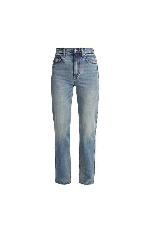 Straight-Leg Denim Jeans