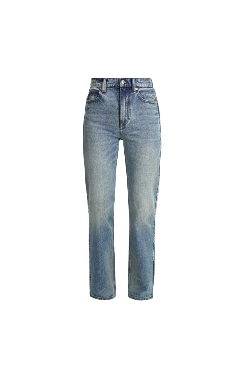 Straight-Leg Denim Jeans