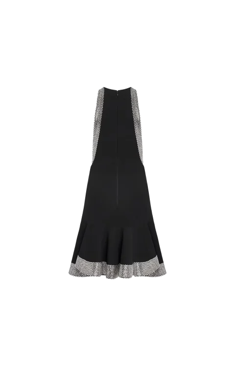 Studded Flared Dress in Black — снимка 2