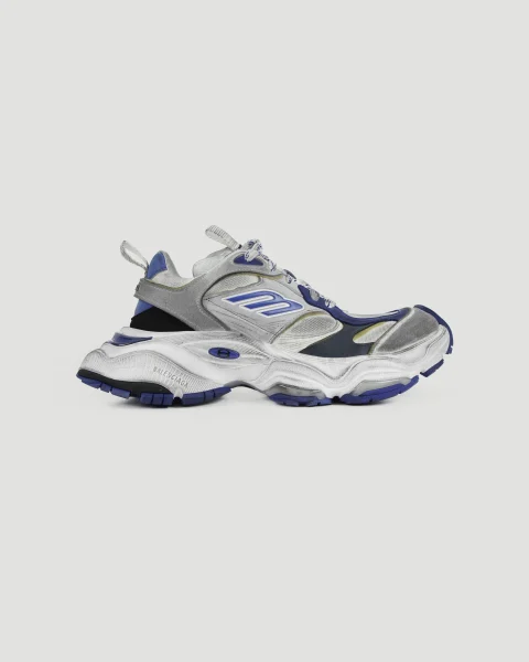 Cargo Sneaker in Grey, White & Blue