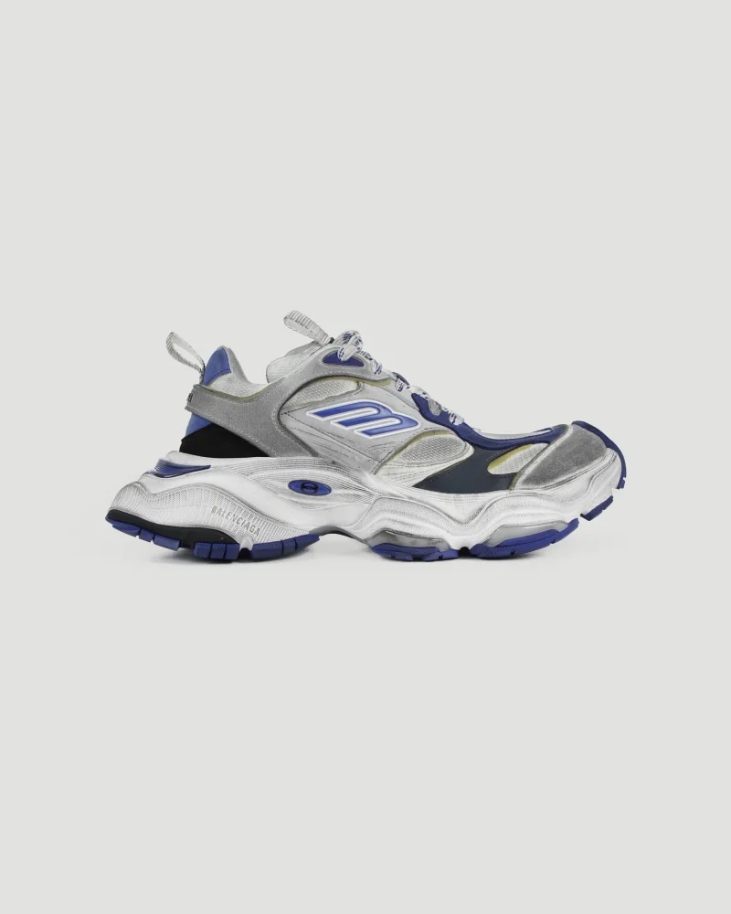 Cargo Sneaker in Grey, White & Blue