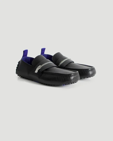 Leather Motor Low Loafers — снимка 2