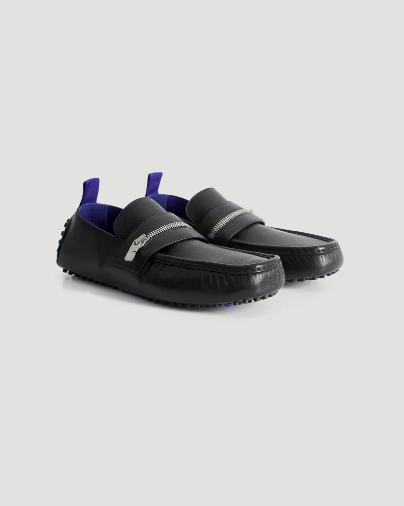 Leather Motor Low Loafers — снимка 2