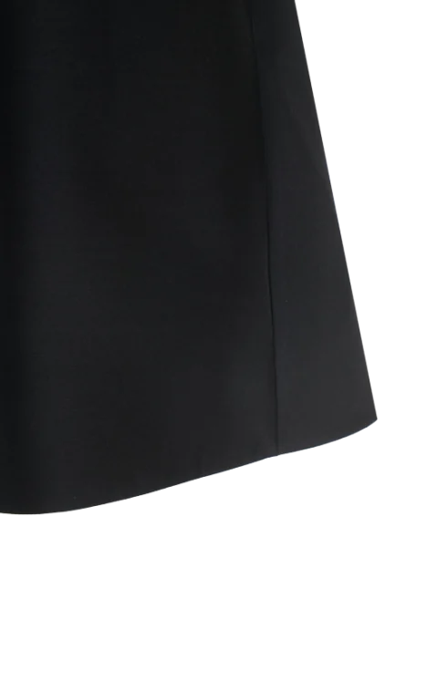 A-Line Wool Dress in Black — снимка 2