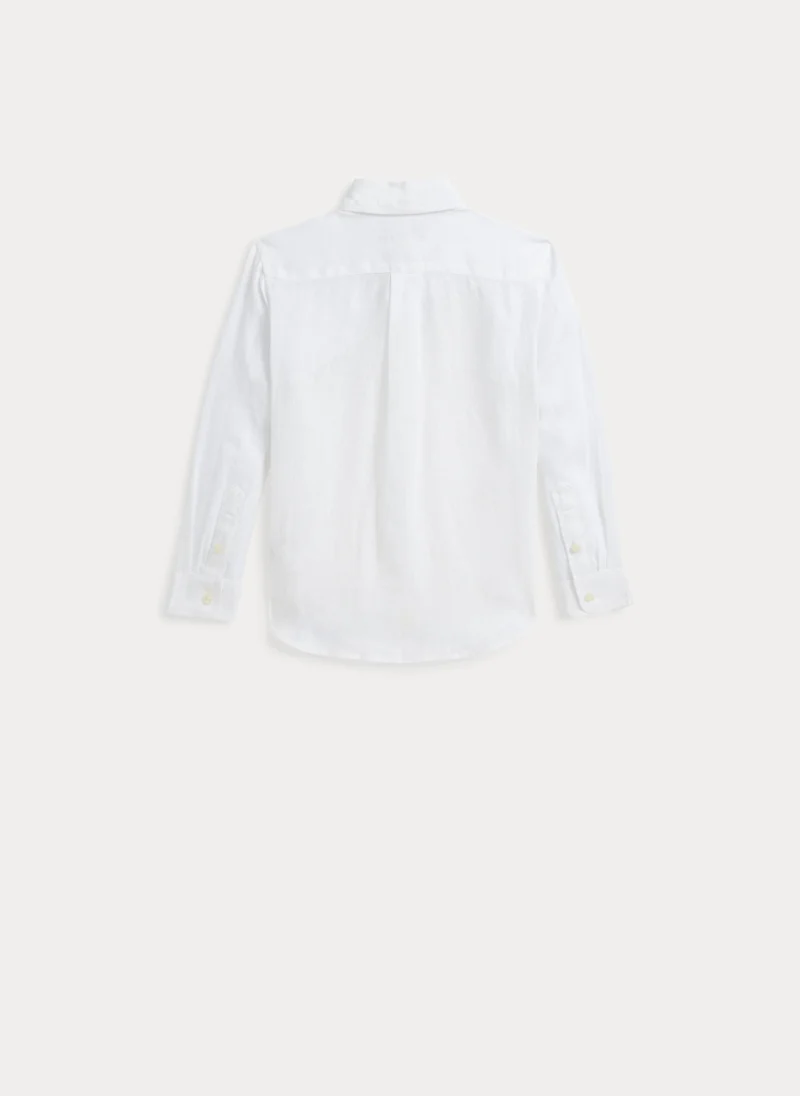 Ленена риза с бродерия Ralph Lauren Kids 2-7 — снимка 5