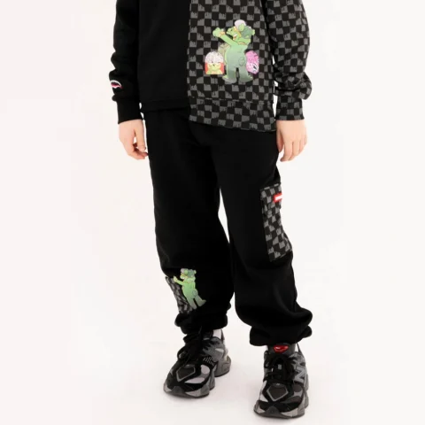 Детско спортно долнище THROW IT TO ME DRIP CHECKERED SPLIT SPRAYGROUND